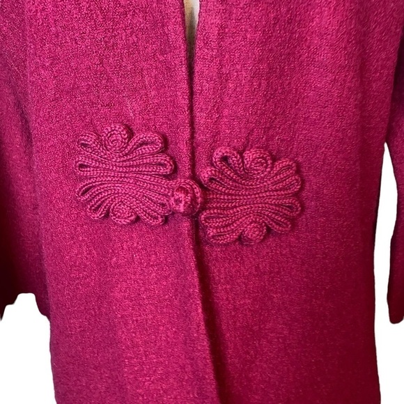 For Cynthia wool blend coat fuchsia pink size M timeless Barbiecore - Picture 5 of 7